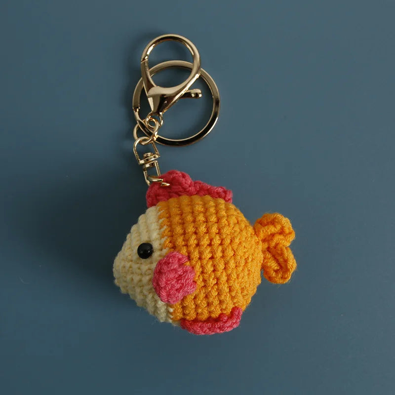 Handmade Crochet Ocean Friends Keychain Charm