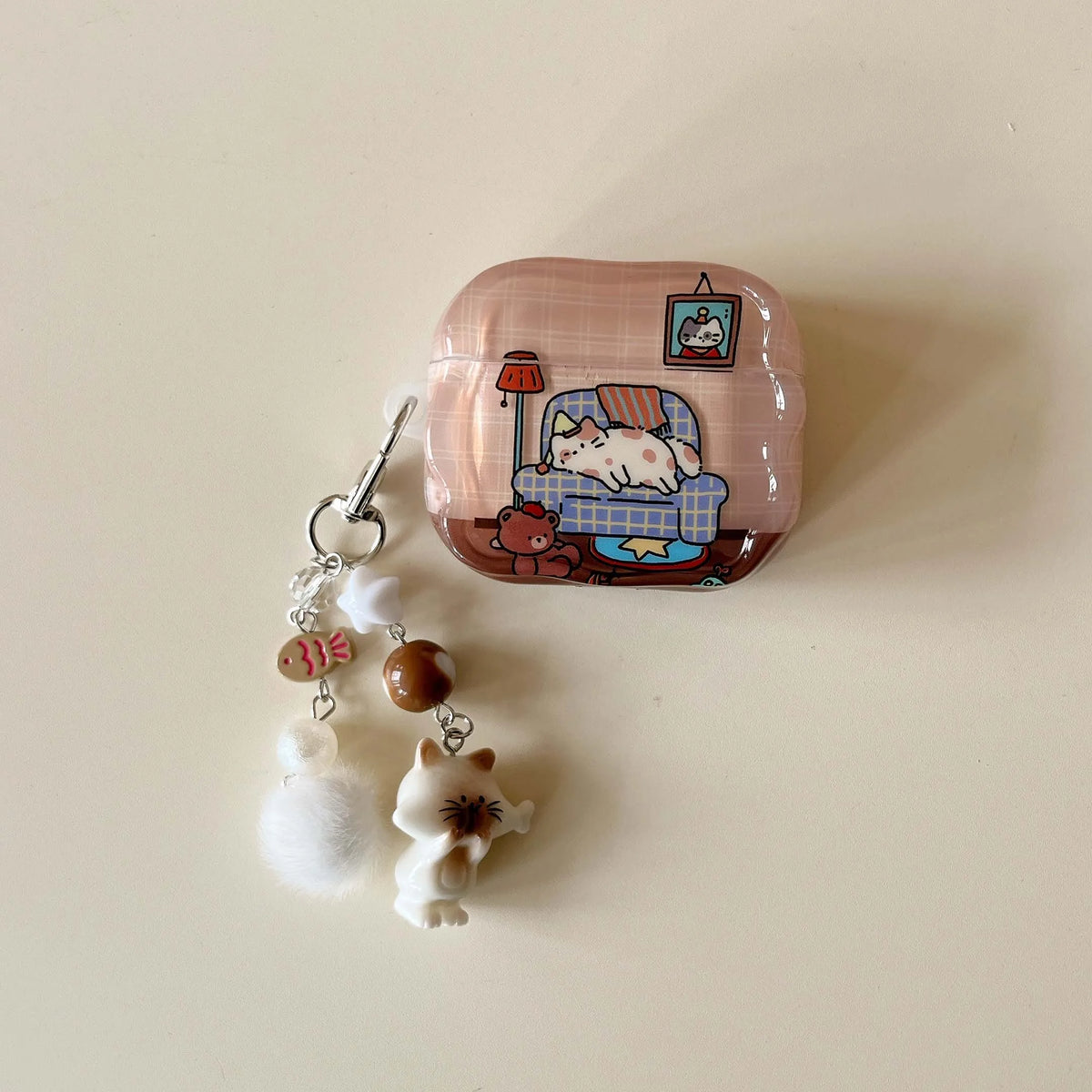 Cozy Kitty Cat AirPods Charger Case Cover