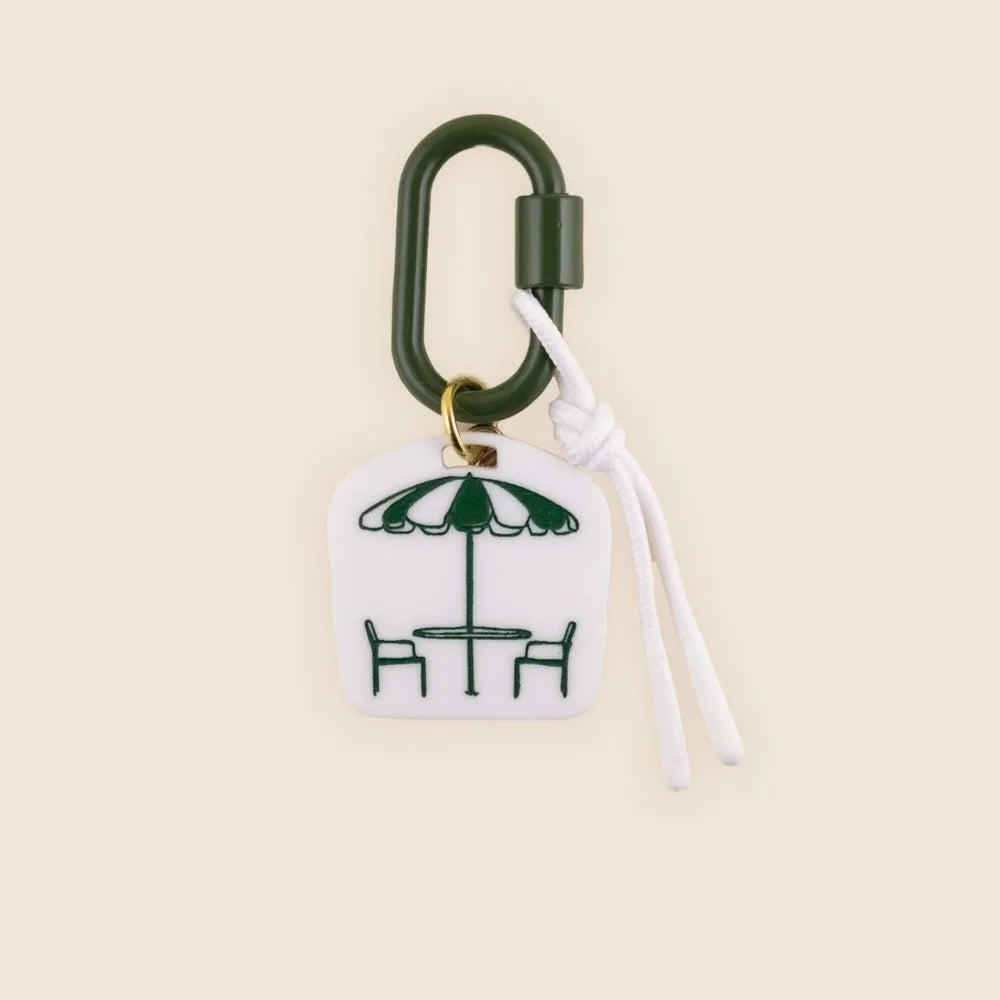 Cartoon Acrylic Rope Woven Pendant Cute Creativity Floral Keyring Retro Geometric Shape Bag Chain Charms Student - Ice Cream Cake