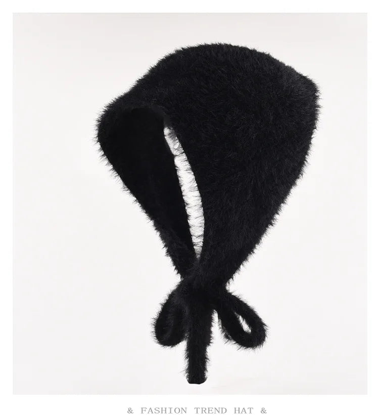 Fuzzy Knit Bonnet