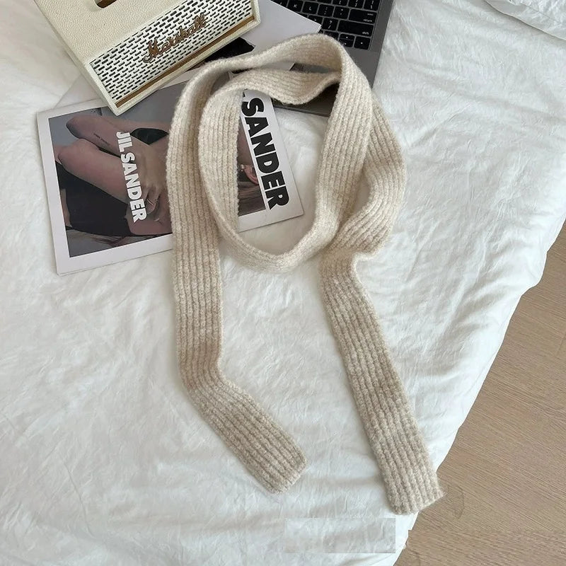 Fluffy y2K Skinny Scarf
