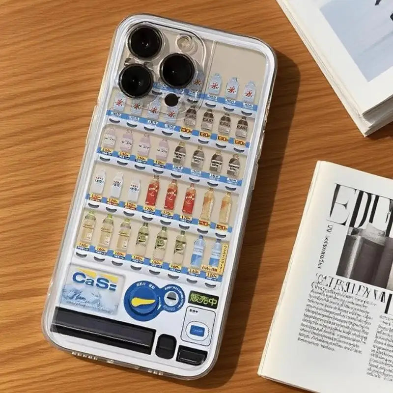 Vending Machine Case for iPhone 11Pro 16 15 14 13 Pro Max 12Mini XS XR 7 8 Plus SE Shockproof Cover Soft Casing - Ice Cream Cake