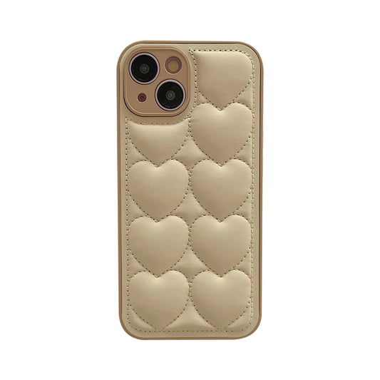 Puffy Heart Pattern iPhone Case