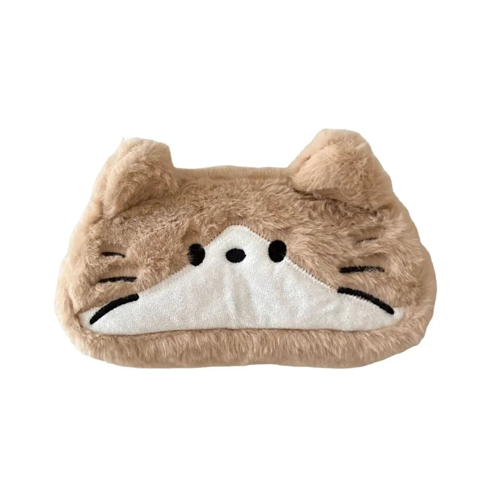 Kids Gift Funny Cat Cartoon Pencil Case Cute Kawaii Stationery Storage Bag Fluffy Large Capacity Cat Stationer Bag Student Use - Ice Cream Cake