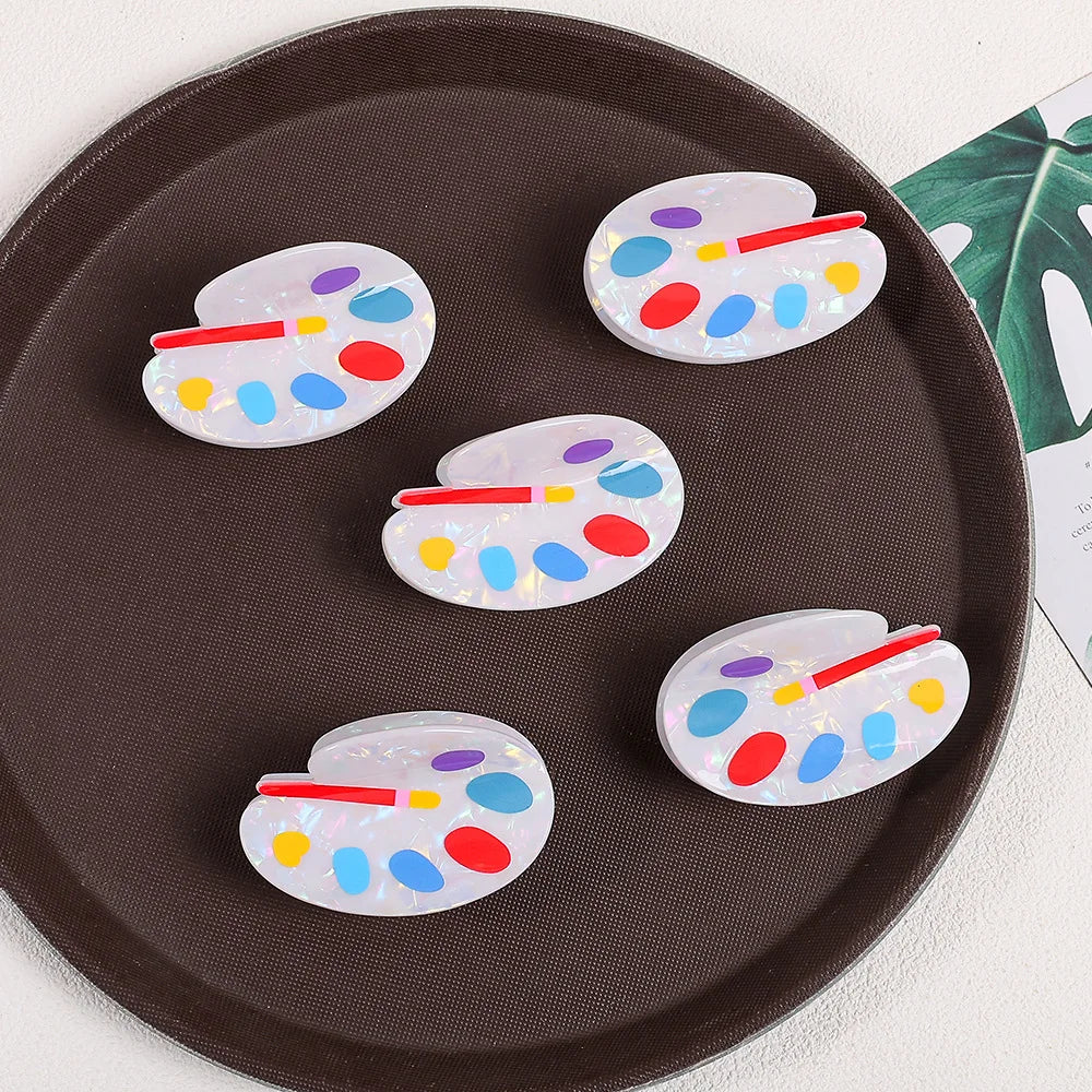 Paint Palette Hair Claw Clip