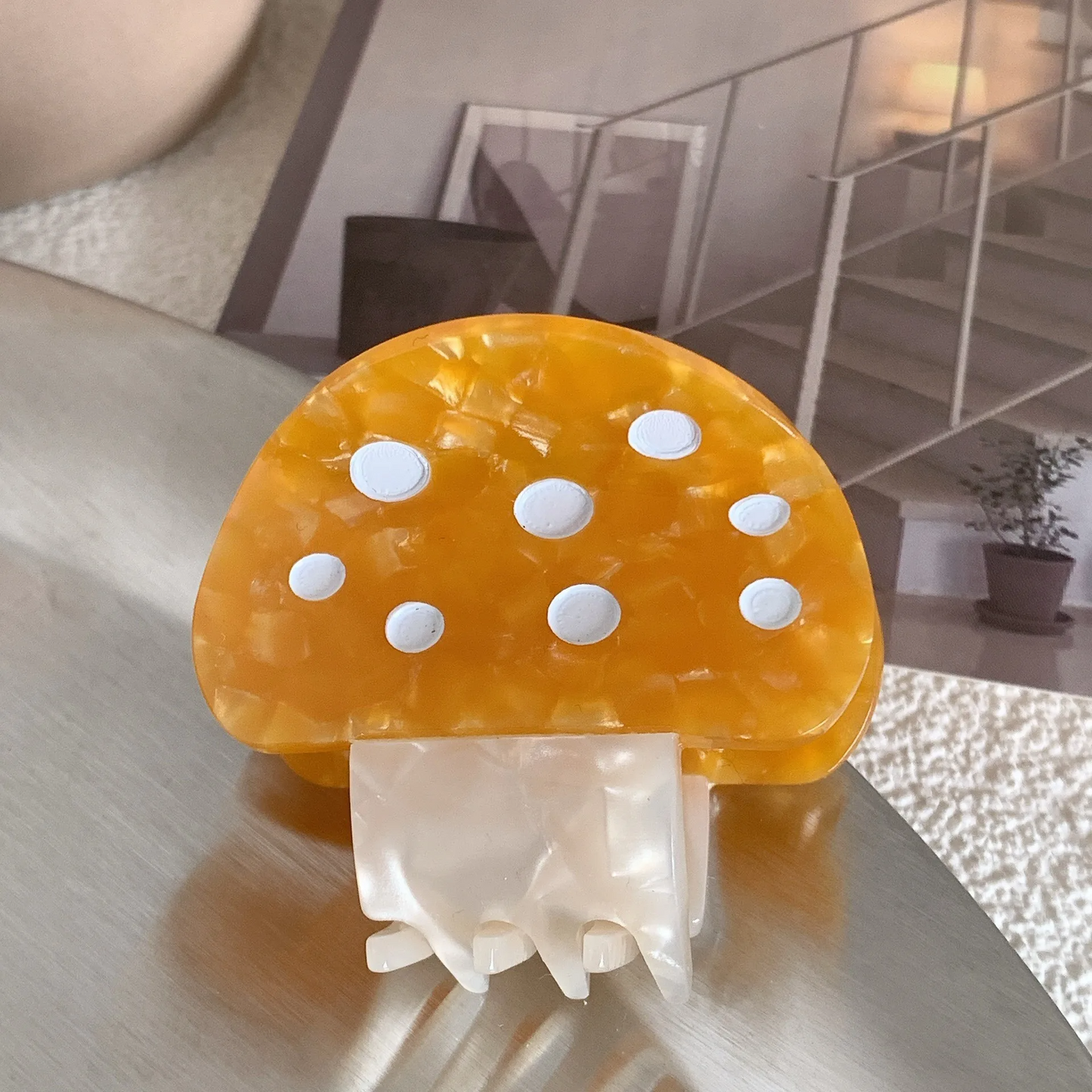 Mushroom Acrylic Hair Claw Clips (4 Colours)