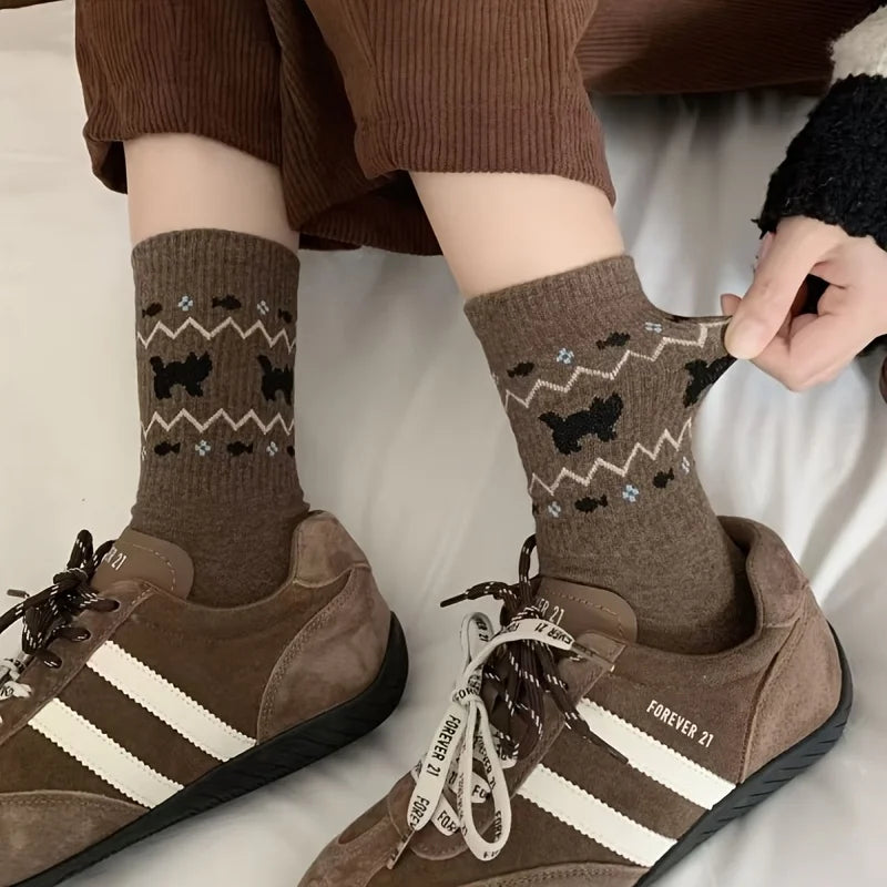 Nordic Motif Crew Sock Set of 4