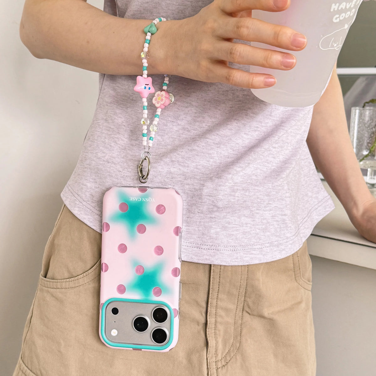 y2k Stars and Polka Dots iPhone Case
