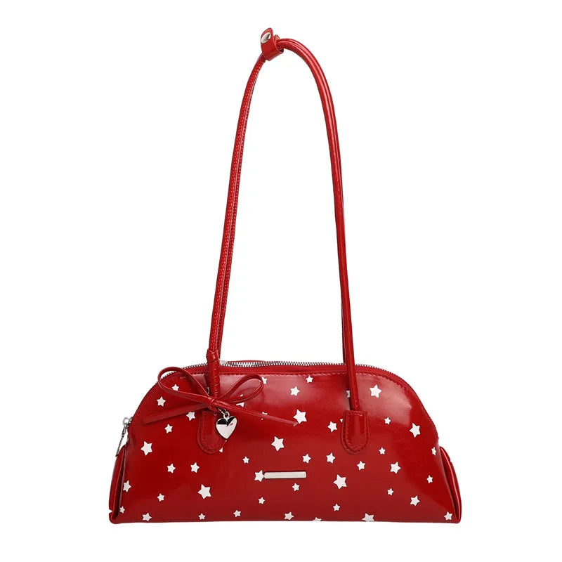 Retro American Style Crossbody Bag Women's Handbag Fashionable Handheld Bag Casual Single Shoulder Bag Simple Style Handbag - Ice Cream Cake