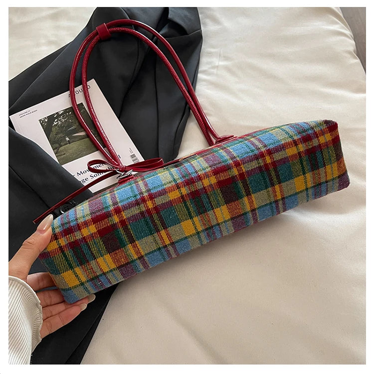 Retro American Style Crossbody Bag Women's Handbag Fashionable Handheld Bag Casual Single Shoulder Bag Simple Style Handbag - Ice Cream Cake