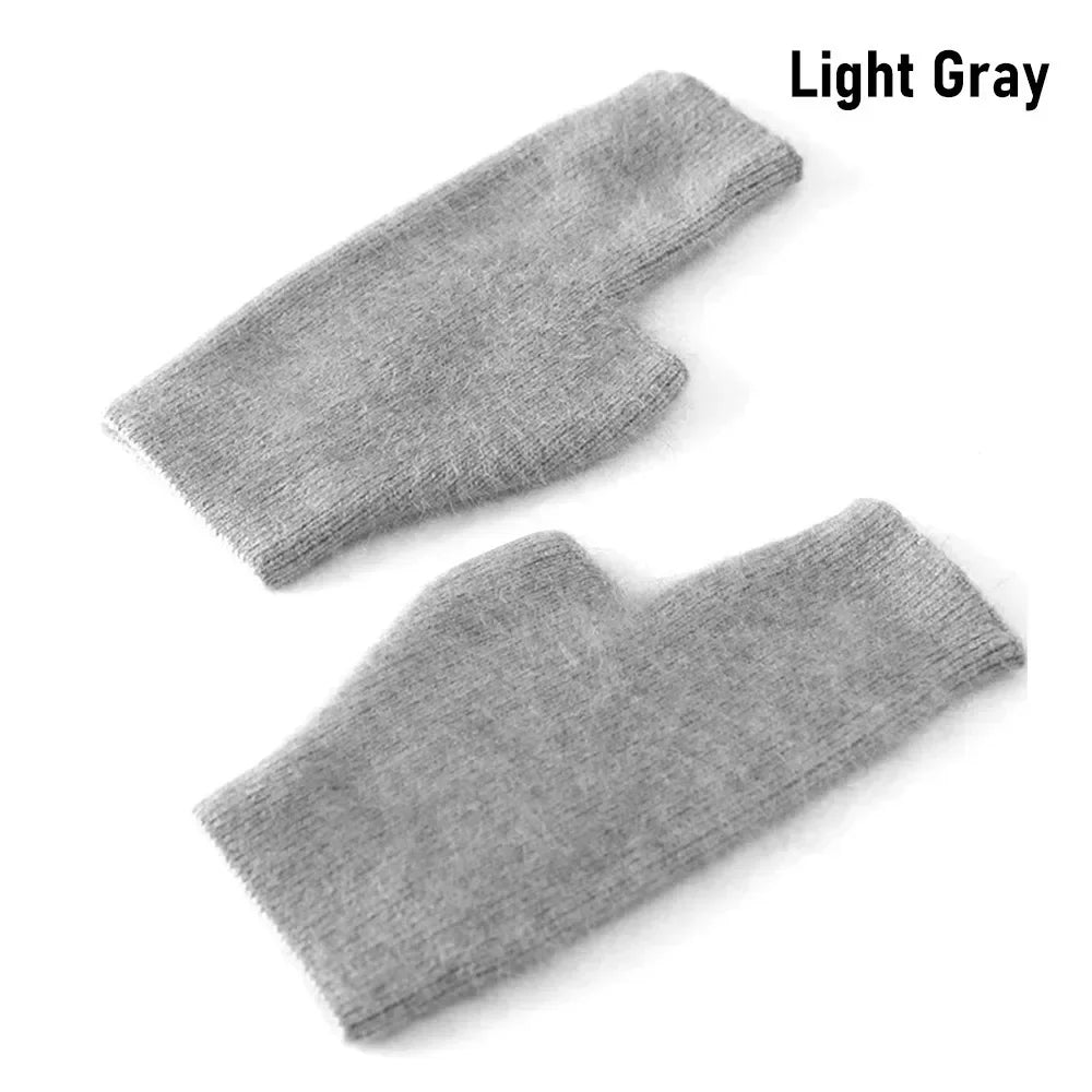 Fuzzy Fingerless Gloves