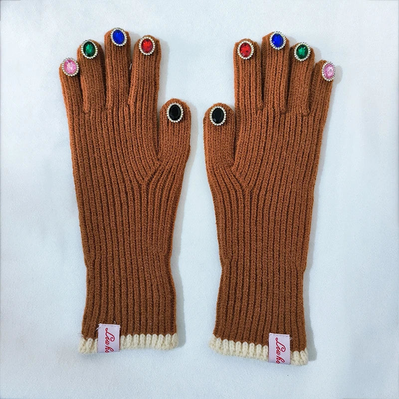Fancy Manicure Knit Gloves
