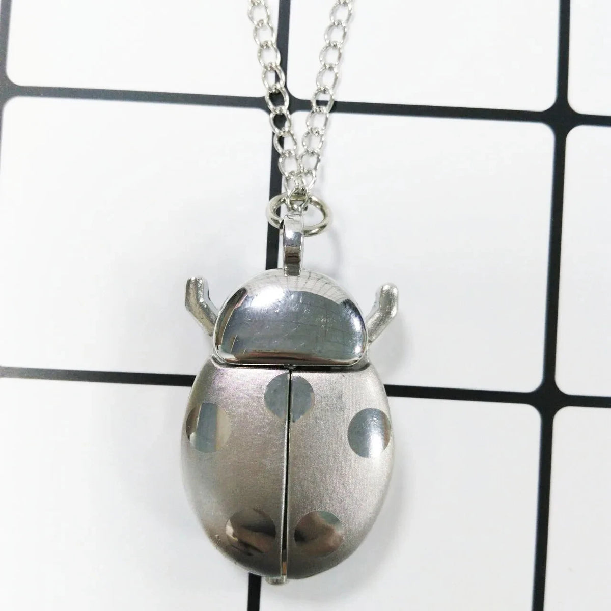 Ladybug Necklace Watch