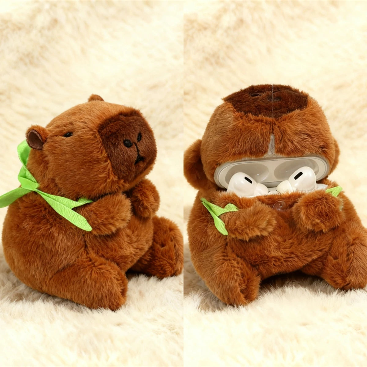 Plush Capybara AirPods Case Cover