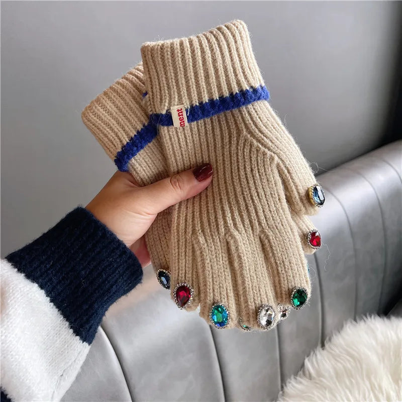 Fancy Manicure Knit Gloves