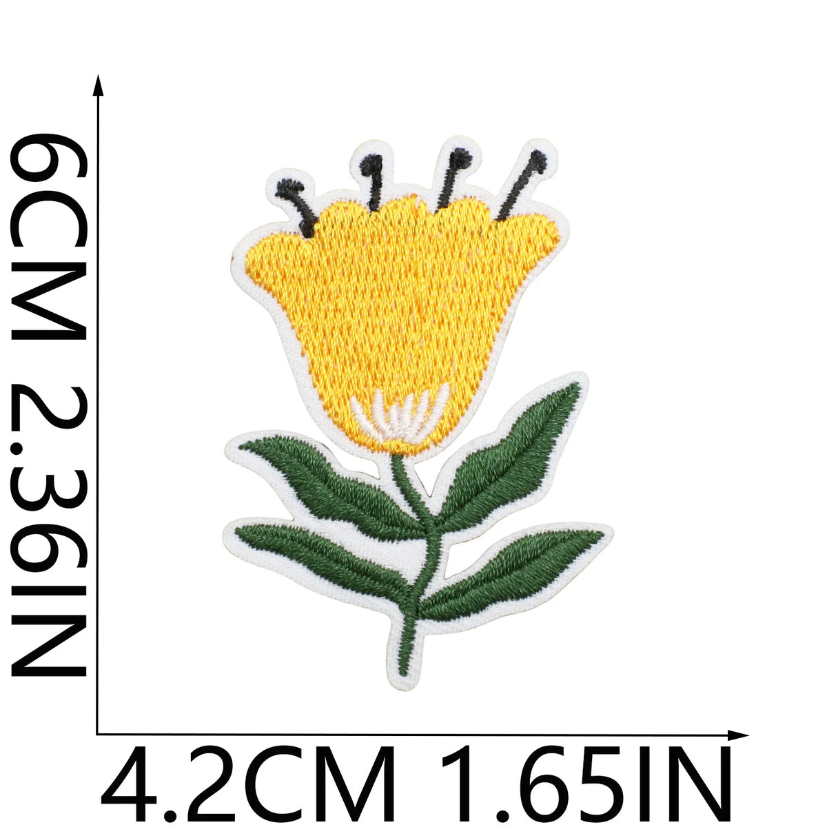Embroidered Flower Garden Iron-On Patch