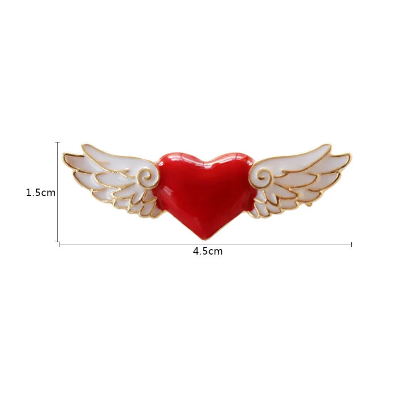 Winged Heart Enamel Pin - Ice Cream Cake