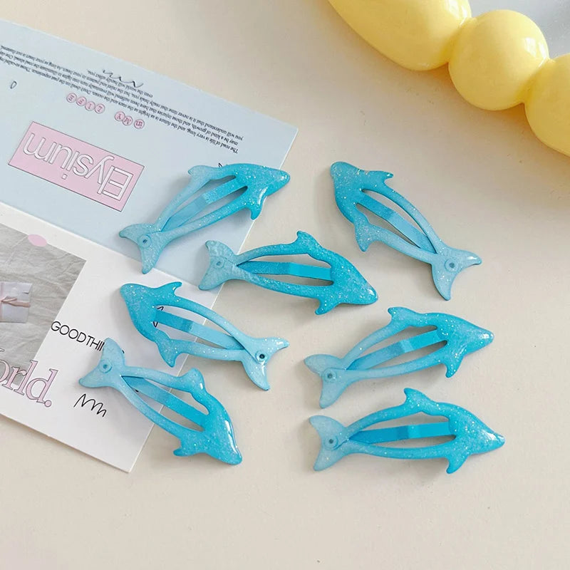 Dolphin Hair Clips (Set of 4) - Ice Cream Cake