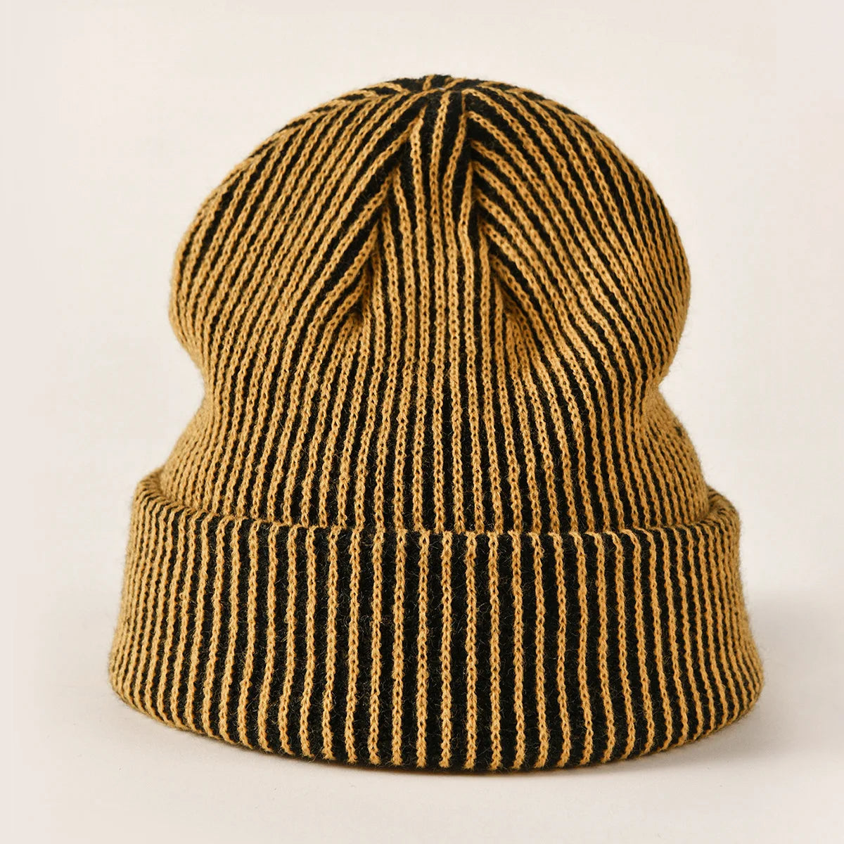 Knitted Ribbed Beanie Hat