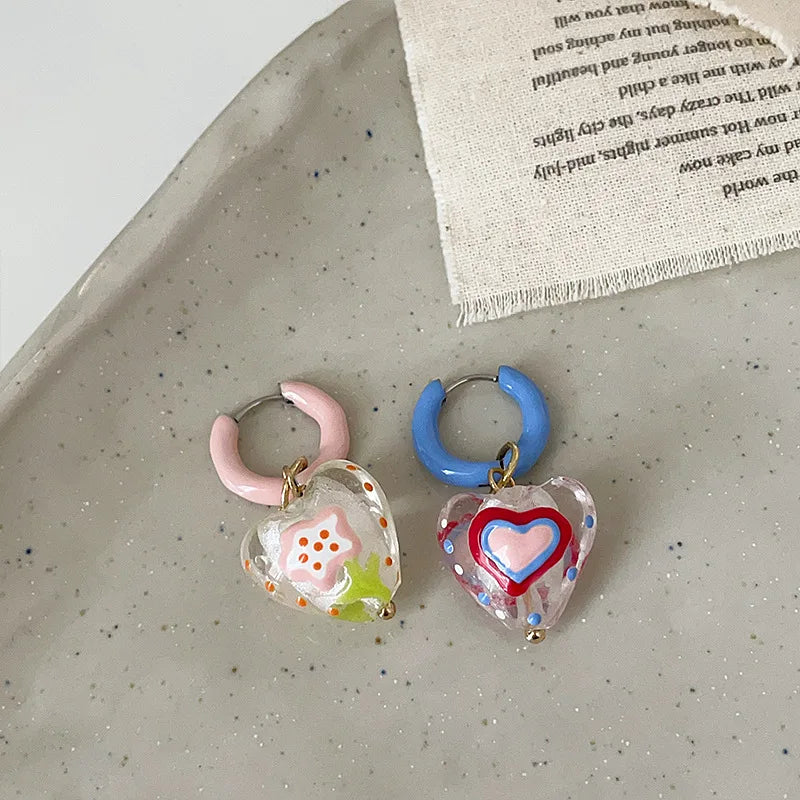 Mismatched Candy Heart Earrings