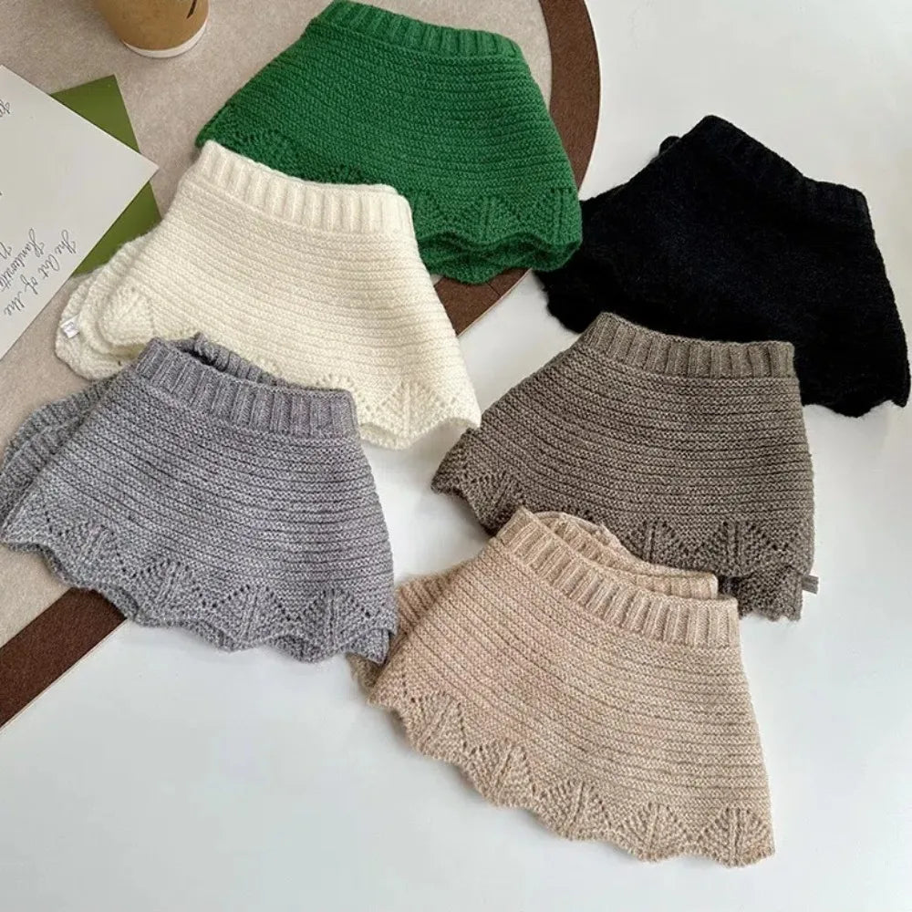 Knitted Detachable Frill Collar