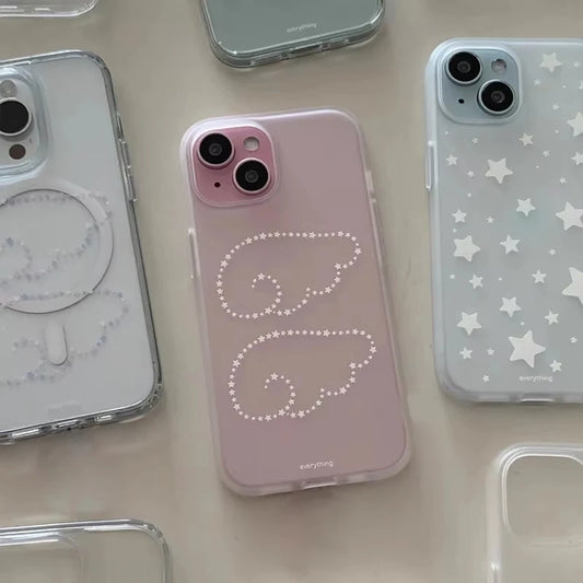 y2K Starry Angel Wings iPhone Case - Ice Cream Cake