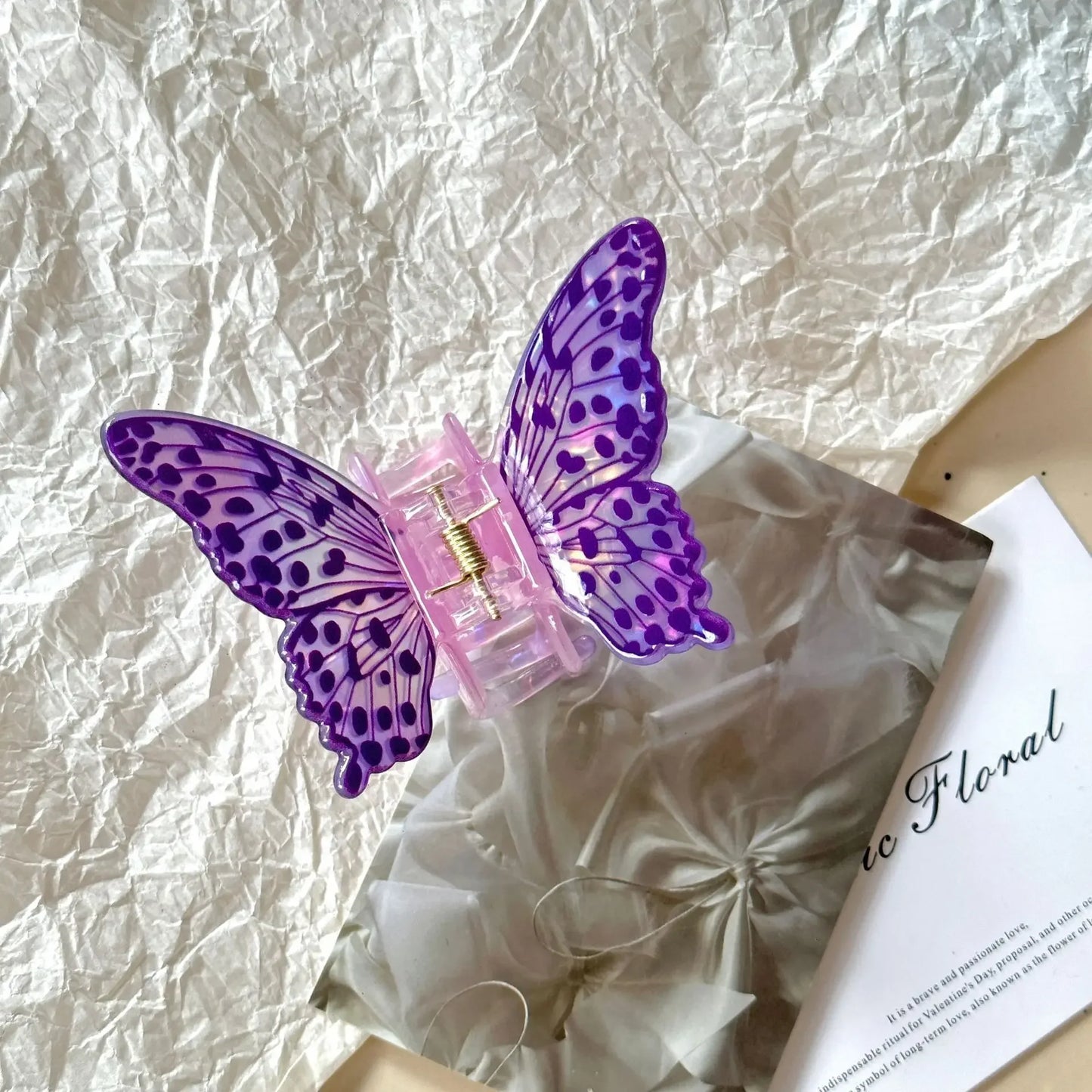 Acrylic Glossy Butterfly Hair Claw