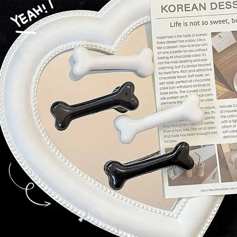 Bone Shaped Hair Clips