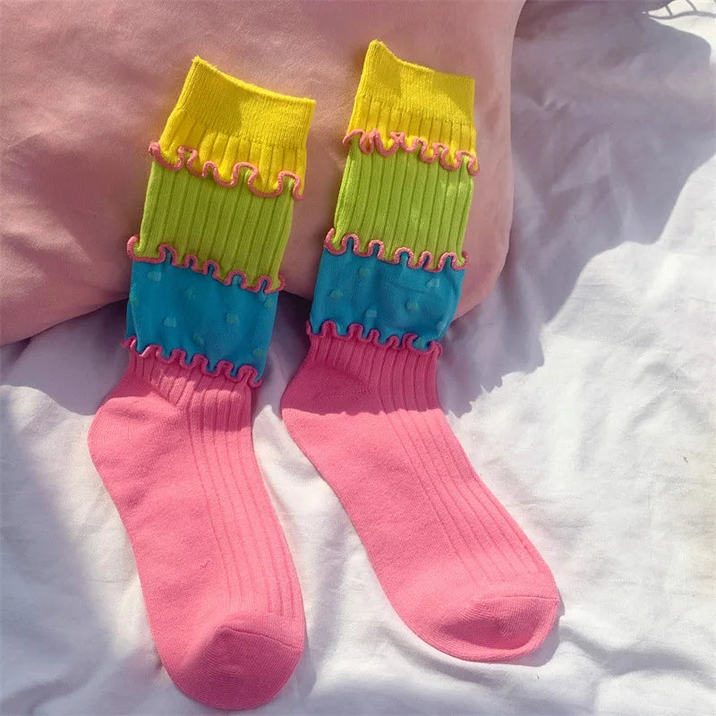 Ruffle Tier Crew Socks