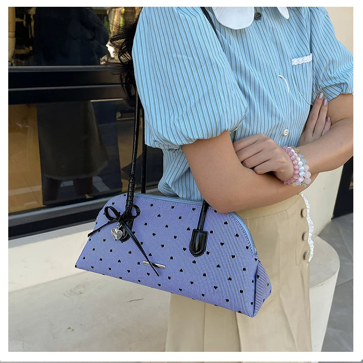 Retro American Style Crossbody Bag Women's Handbag Fashionable Handheld Bag Casual Single Shoulder Bag Simple Style Handbag - Ice Cream Cake
