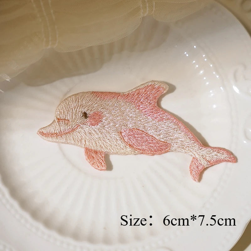 Sealife Embroidered Iron-On Patch