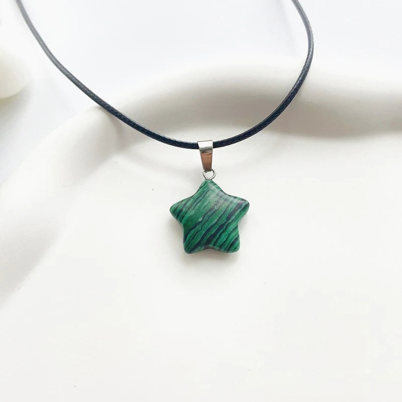 Star Shaped Stone Pendant Necklace