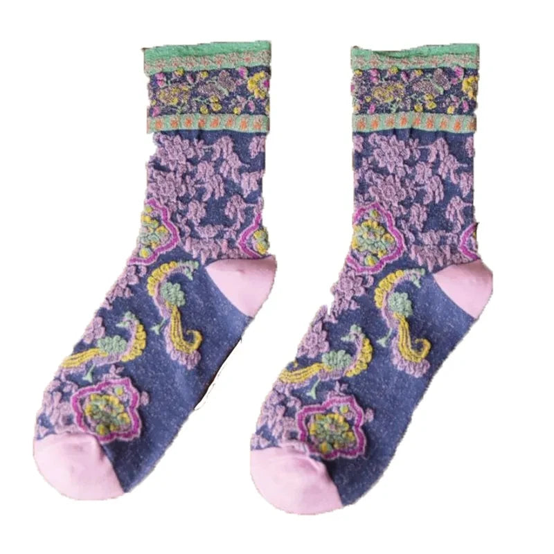Paisley Crew Sock Set (Set of 5)