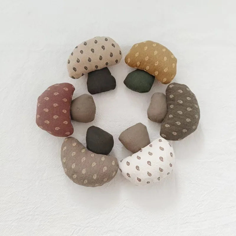 Cottagecore Fabric Mushroom Brooch