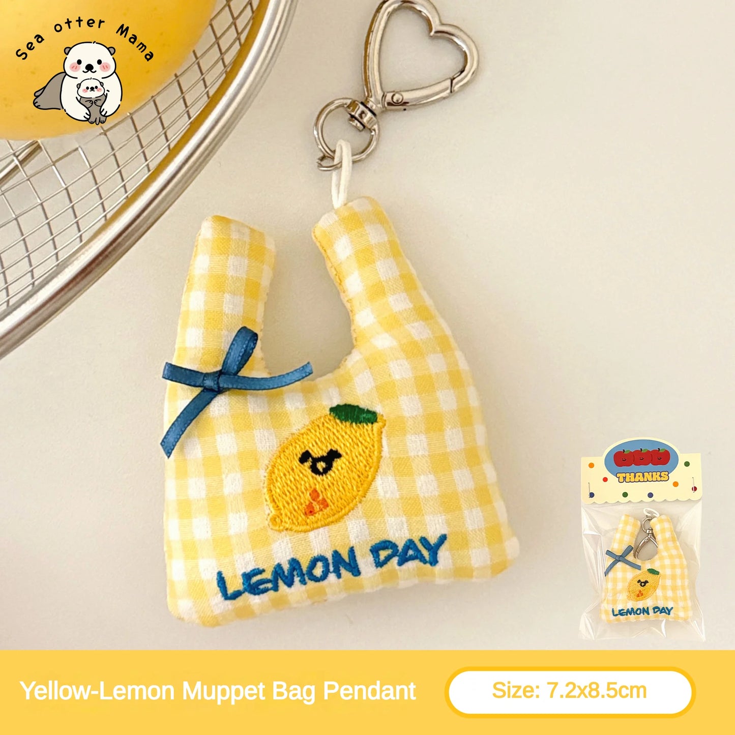 1/4 Pcs Cute Shopping Bag Doll Pendant Versatile Backpack Decoration Keychain Decoration Doll Pendant - Ice Cream Cake