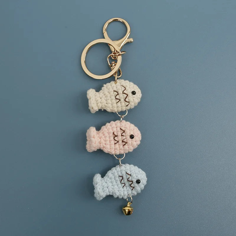 Handmade Crochet Ocean Friends Keychain Charm
