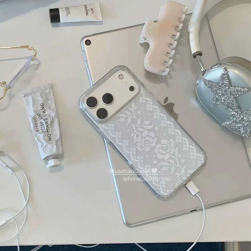 Lace Doily iPhone Case - Ice Cream Cake