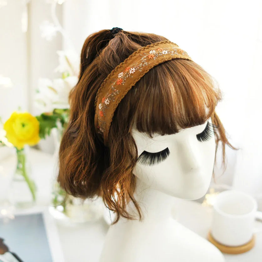 Cottagecore Embroidered Headband