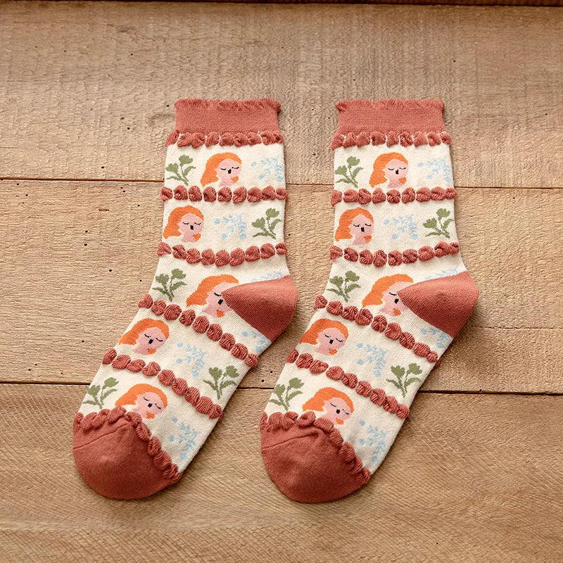 Cottagecore Crew Socks