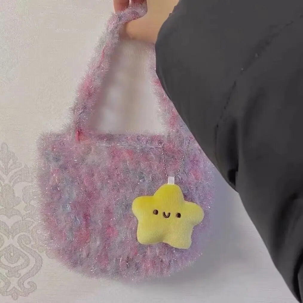 Plush Star Character Keychain Charm