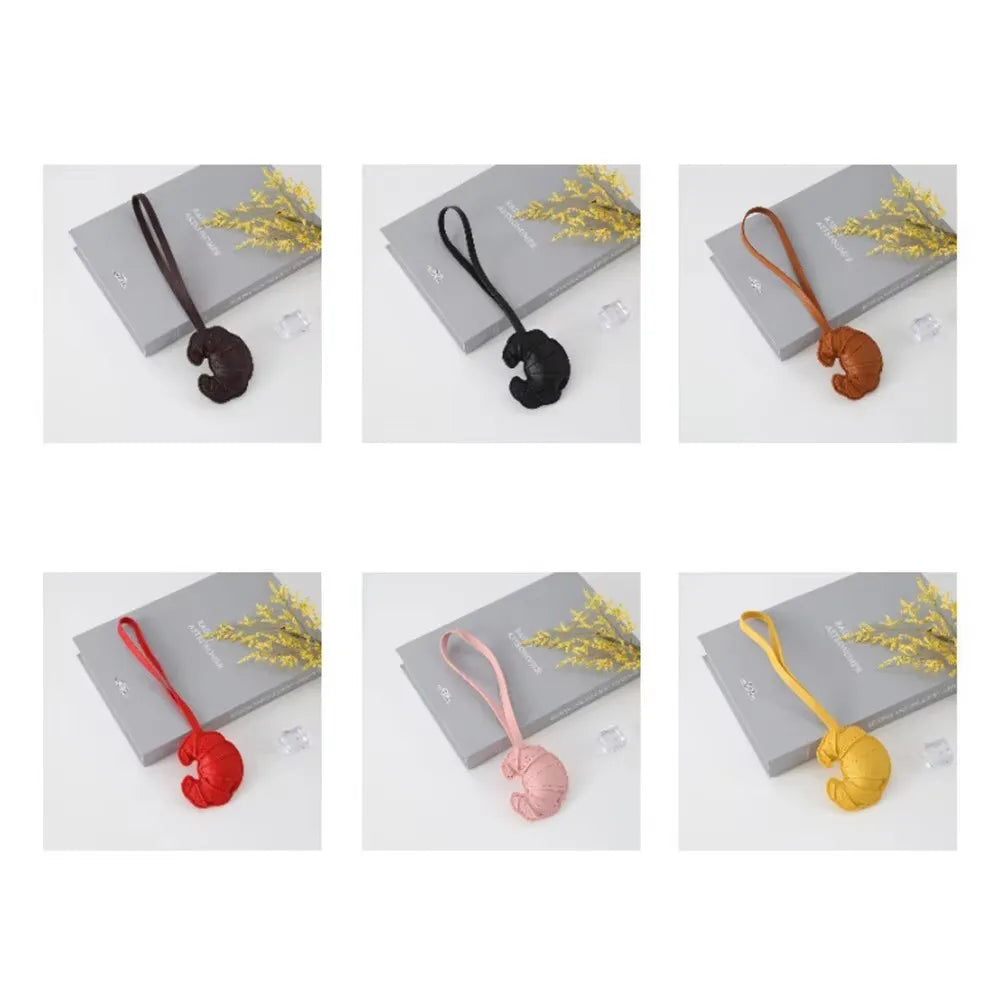 Croissant Bag Charm, Fashion Bread Charm for Handbags Purse Bag Accessories Car Charms PU Key Charms - Ice Cream Cake