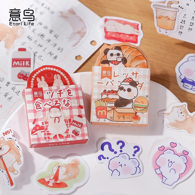 Kawaii Animal Sticker Packs (45 Stickers)