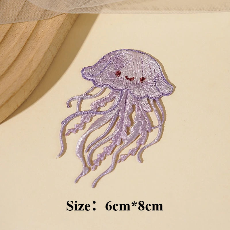 Sealife Embroidered Iron-On Patch