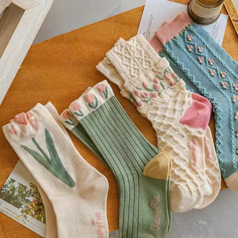 Flower Power Crew Socks