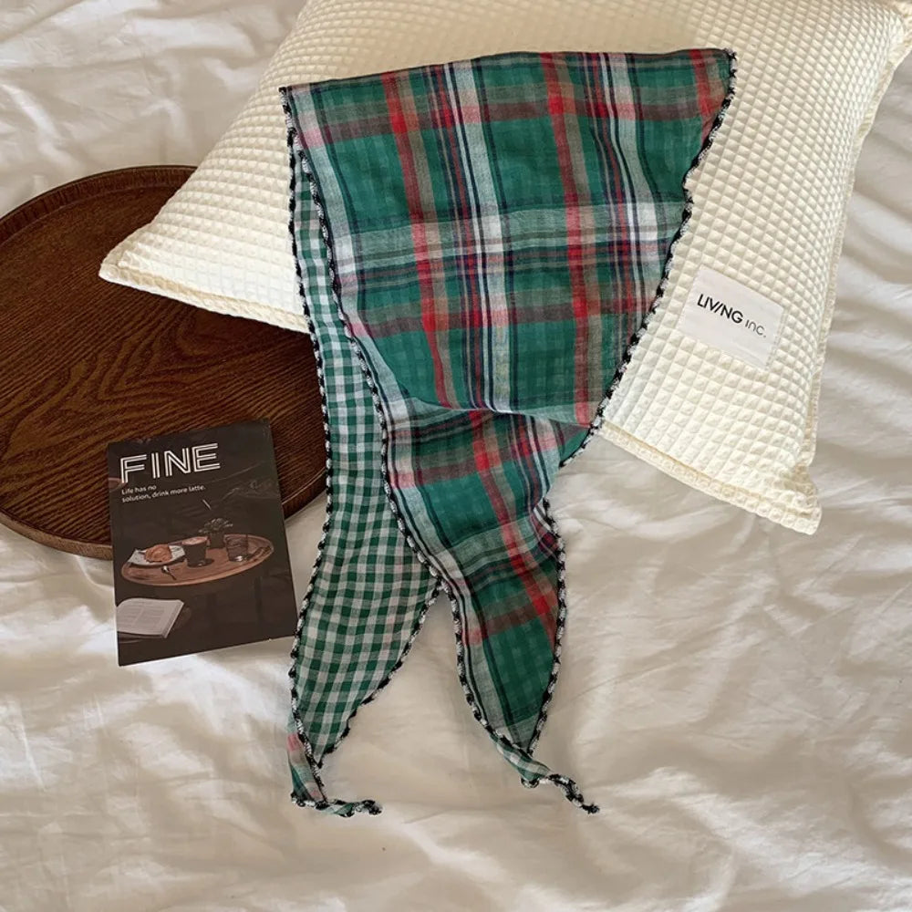 Revesrible Check Pattern Scarf