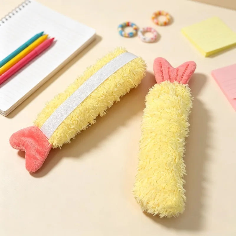 Plush Shrimp Pencil Case