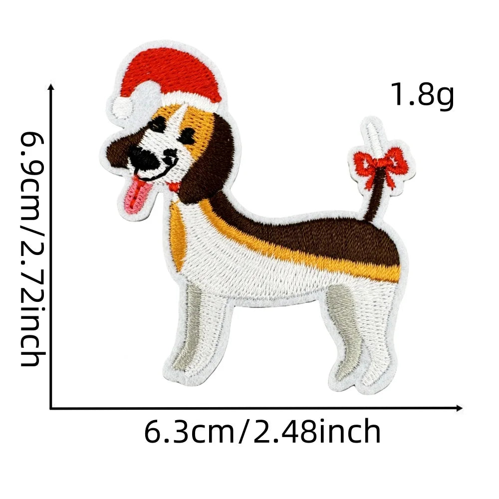 Cartoon Dachshund Embroidered Iron on Patch