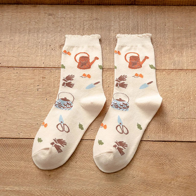 Cottagecore Crew Socks