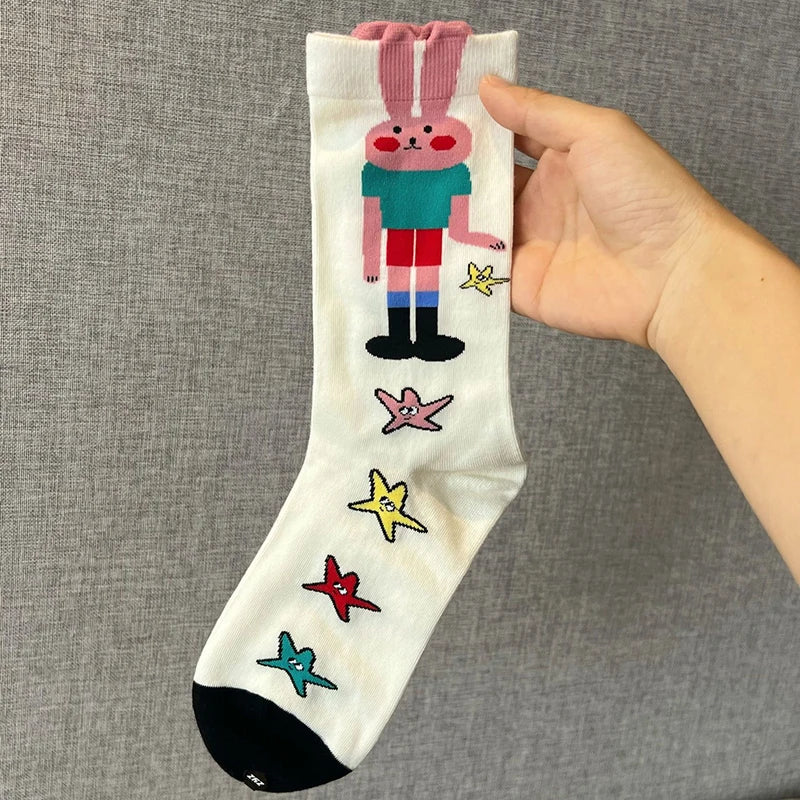 Bunny Time Crew Socks - Ice Cream Cake