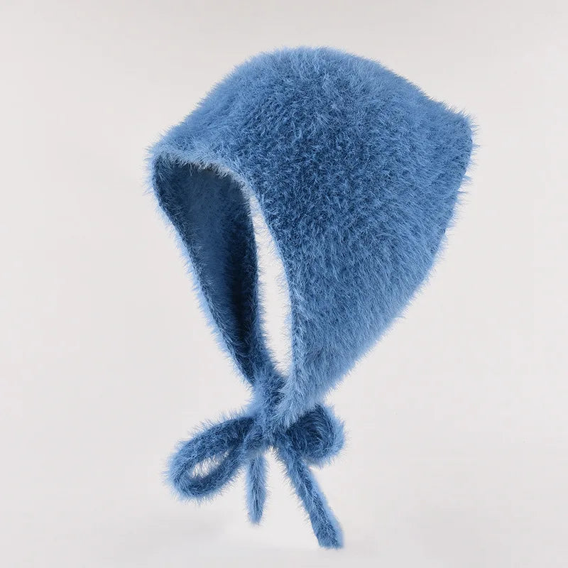Fuzzy Knit Bonnet